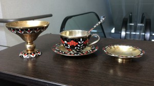 Набор Эгоист. Серебро 916 эмаль. Ленинград 1950 год.
