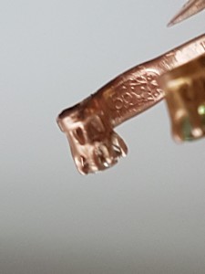 Брошка с демантоидами ЗОЛОТО 56