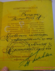 Комсомольская путевка в твердом переплете, 1963 год