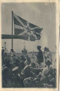 Занятия по хим.обороне на борту корабля. Балт.Флот. 1930 г.