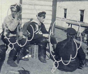 Матросы парохода "Григорий" - охрана Л.Д.Троцкого. Казань.