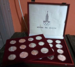Олимпиада 80, набор 28 монет, серебро