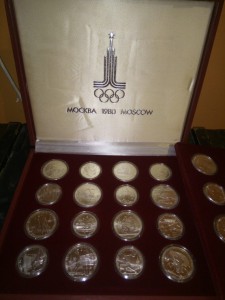 Олимпиада 80, набор 28 монет, серебро