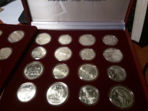 Олимпиада 80, набор 28 монет, серебро