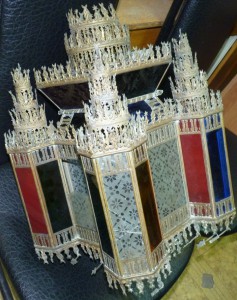 Мусульманская лампа-люстра под свечи. Старая.