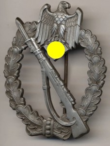 Пехотный штурмовой знак в серебре