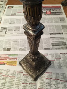 Большой подсвечник - Варшава 1914 г. - шикарные клейма...