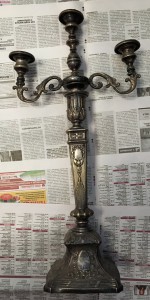 Большой подсвечник - Варшава 1914 г. - шикарные клейма...