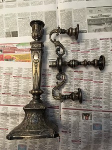 Большой подсвечник - Варшава 1914 г. - шикарные клейма...