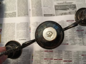 Большой подсвечник - Варшава 1914 г. - шикарные клейма...