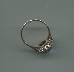 кольцо с аметистом 583 пр.