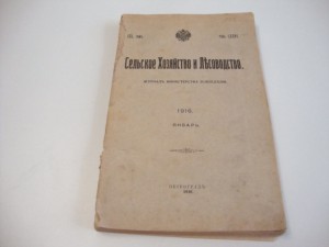 1916г. Сельское хозяйство и лесоводство. Январь.