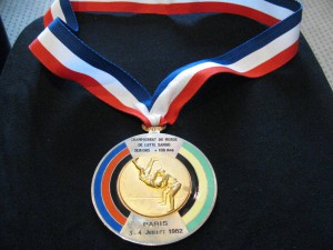 Медаль Чемпиона Мира по дзю до Париж 1982 год.