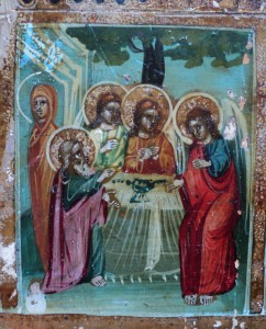 Икона "Воскресение Христово с праздниками". Аналой .