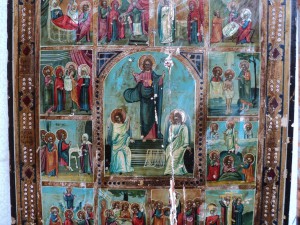 Икона "Воскресение Христово с праздниками". Аналой .