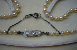 Колье жемчуг - золото