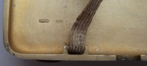 Редкий портсигар "Кремль" чернение 875пр. с головой