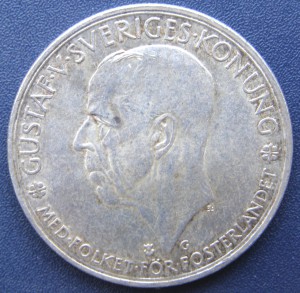 Швеция 5 крон, 1935г.; 500 лет Риксдагу-шведскому парламенту