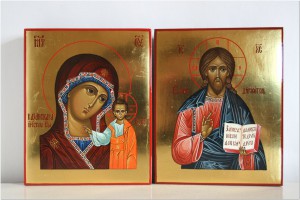 Иконы Венчальная пара (в киотах)
