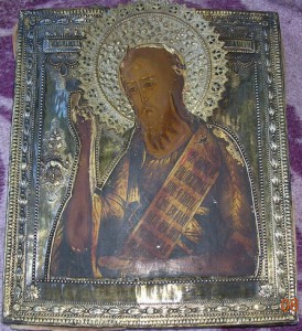 Икона Иоан Предтеча  серебре