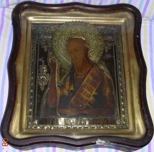 Икона Иоан Предтеча  серебре
