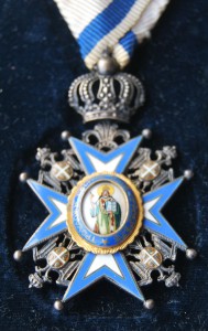 КОРОЛЕВСКАЯ СЕРБИЯ Орден Святого Саввы 5 ст СОХРАН+коробка