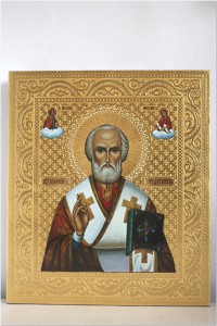 Икона Святой Николай Чудотворец (киот)