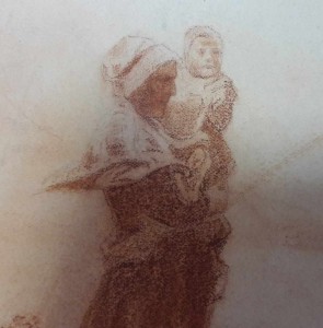 Графика. Жена рыбака. Салтанов С.Н. 1901 год Париж.