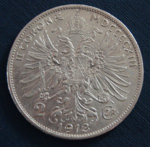 2 кроны 1913г.