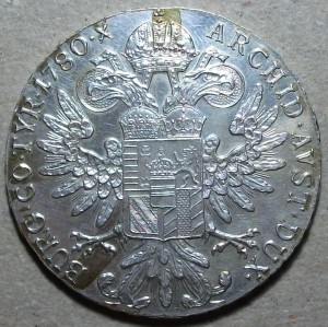 Талер Мария Тереза 1780 г. Австрия рестрайк