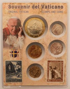 Набор Ватикан 20, 50, 100, 200 лир и 1 медаль