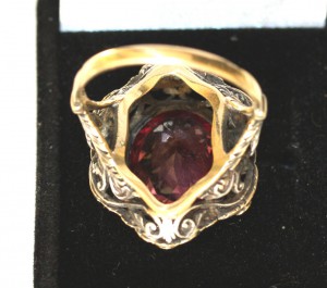 Кольцо Сапфир золото серебро