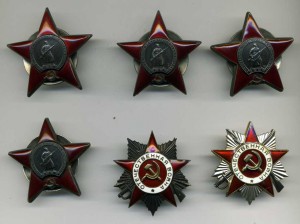 4 Красных Звезды, ОВ-2 боевая+ОВ-2 юбил. на ,,Смершевца,,