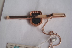 Зажим для галстука 585пробы с лэйбой