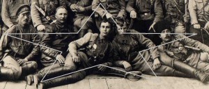 Группа командиров и комиссаров 25 СД,взявшей г.Уфу.1919 г.