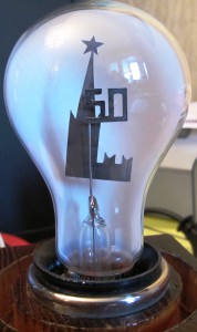 Агитационная лампочка Кремль. Рабочая.