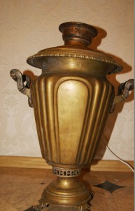 самовар угольный латунь (рюмка граненая)