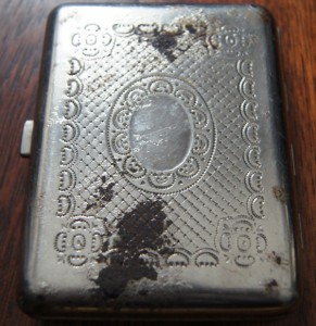 Портсигар "Пограничник с собакой"