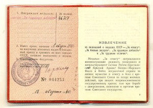 За трудовую доблесть № 46717 на доке на ШПЕЕР В.В.