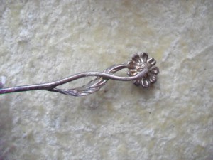 Ваза Яблока+чайная ложка Ромашка. 925 пр. 159 гр