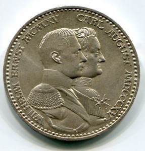 Саксе-Веймар-Эйзенах. 3 марки 1915 ЛЮКС