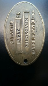 Жетон SS HEIMWEHR DANZIC AUSWEIS