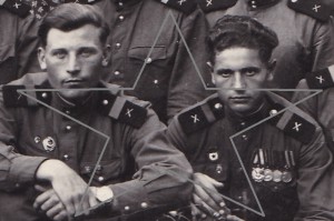 Сержанты артиллерии -- кавалеры орденов ОВ,БКЗ,КЗ. 1950 год.