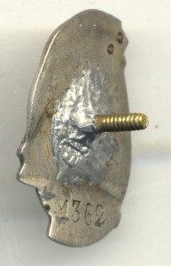 Почетному железнодорожнику №1362, серебро, маленький.