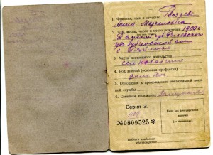 Удостоверение личности РСФСР.