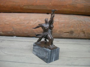 Памятник.Рабочий.Колхозница.Мухина.ВСХВ.ВДНХ.ВВЦ.бронза.СССР