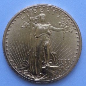 20 долларов США,1908 год