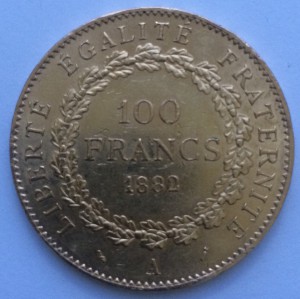100 франков 1882 год