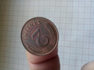 Латвия 2 сантима 1938 год