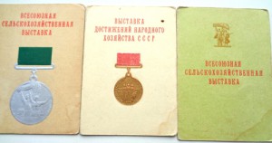 Комплект знаком и медалей с документами на одного.